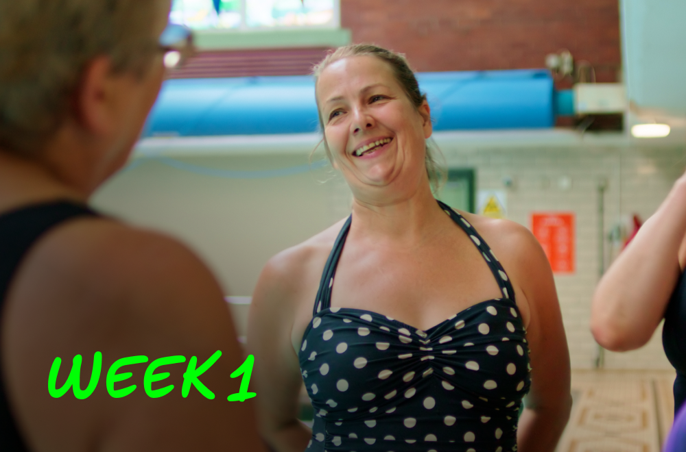 Happy people at the event in week 1